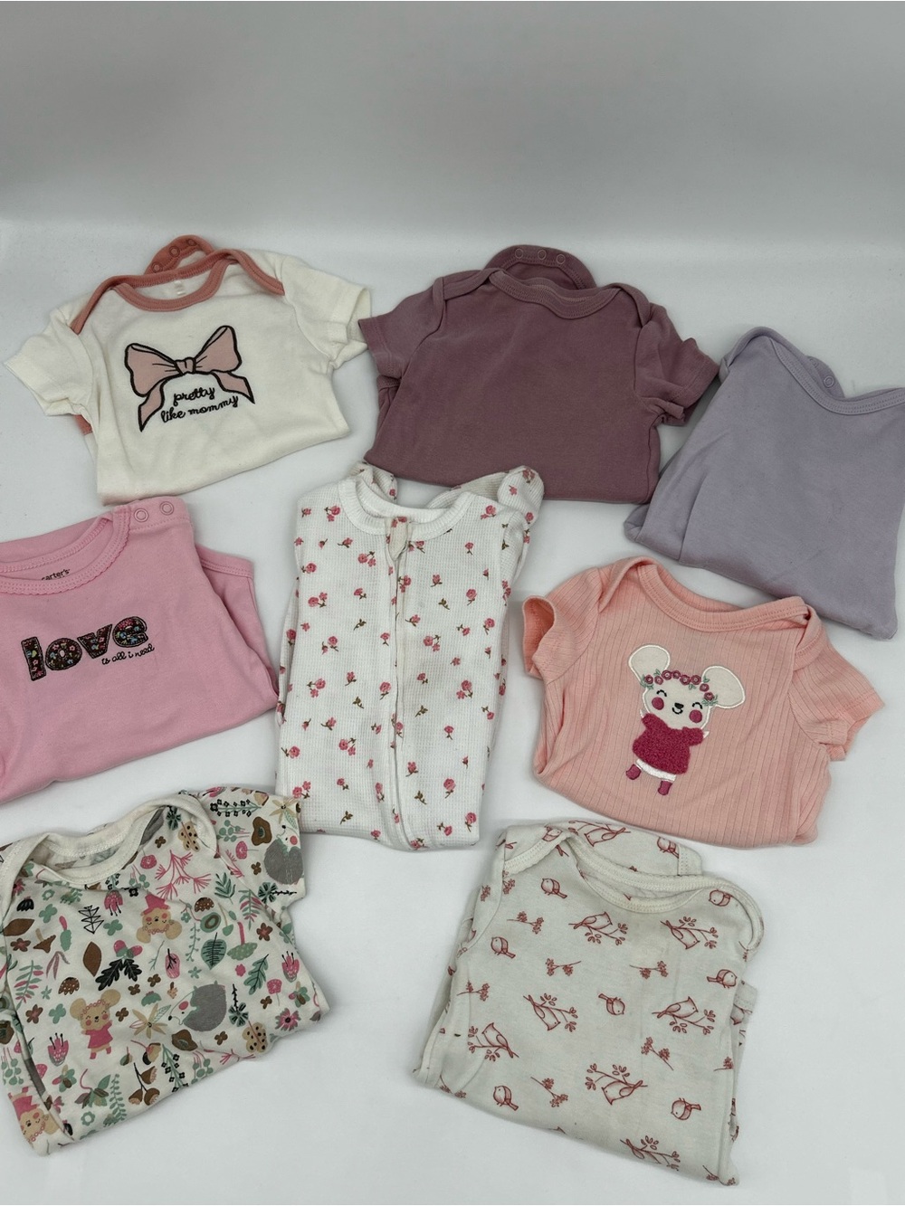 Girls Custom Variety Bundle-Set of 8, Size 6/9 Months, Sterling Baby, Carter’s